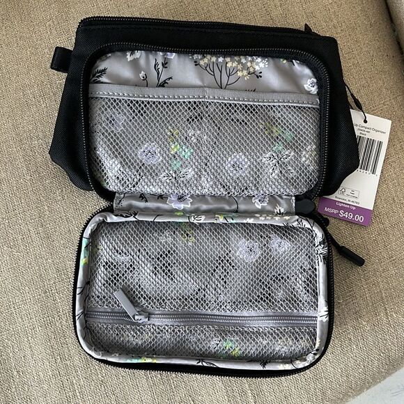 Vera Bradley Lighten Up Compact Organizer Black - Picture 1 of 6